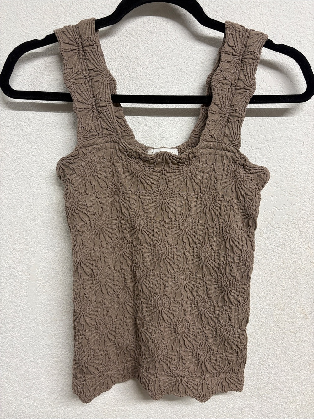 Altar'd State Taupe Textured Wide-Strap Tank